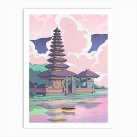 Pink Pagoda Art Print