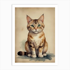 Tabby Cat Art Print