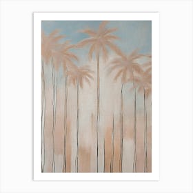 Watercolor Palm trees Art Print