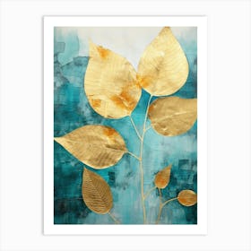 Gold Leaves Canvas Print Art Print