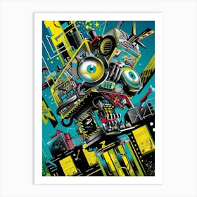 Robots In The City Art Print