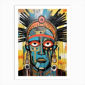 Indian, Native american Basquiat style Art Print