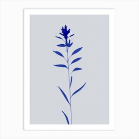 Blue Lobelia Wildflower Simplicity Art Print