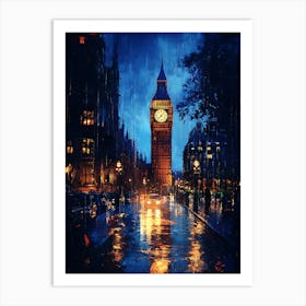 Fantasy Rainy Night In London 21 Art Print