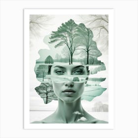 Woman'S Face Art Print