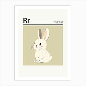 Animals Alphabet Rabbit 3 Art Print