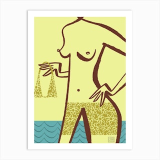 Topless 1 Art Print