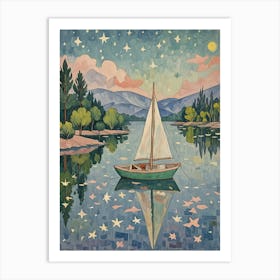 Boat On The Lake no2 Art Print