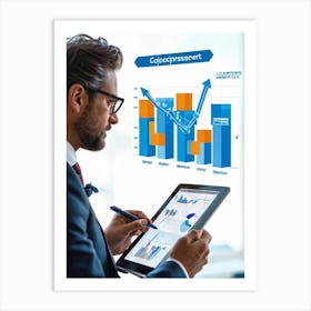 Blueprint Of Economic Progression In A Corporate Setting Iconography Representing Key Concepts Lik (3) Art Print