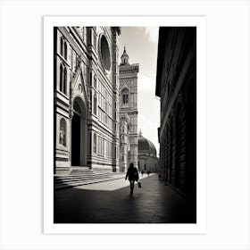 Florence, Italy, Black And White Analogue Photograph 4 Art Print