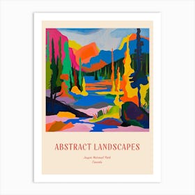Colourful Abstract Jasper National Park Canada 2 Poster Art Print