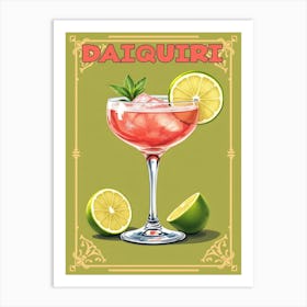 Cuba Daiquiri Cocktail V 04 Art Print