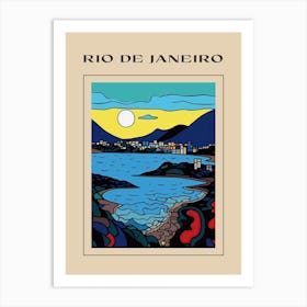 Minimal Design Style Of Rio De Janeiro, Brazil 1 Poster Art Print