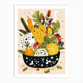 Vegetables In A Bowl Art Print