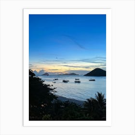 Ocean Cape Holiday Siam Beautiful Shore Point Paradise Turquoise Peaceful Sunset Grass M (27) Art Print