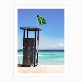 Lifeguard Stand On The Beach Art Print