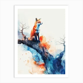 Fox In The Tree Art Print