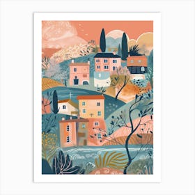 Sardinia, Italy Illustration Art Print