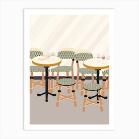 Paris Cafe Chairs, France Art Print