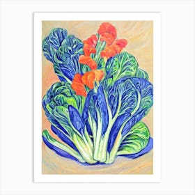 Bok Choy Fauvist vegetable Art Print