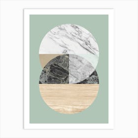 Collage geometric textures 4 Art Print