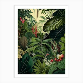 Serene Rainforest 3 Botanicals Art Print