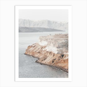 Santorini, Coastal Textures 2 Art Print