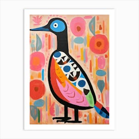 Pink Scandi Canvasback Art Print