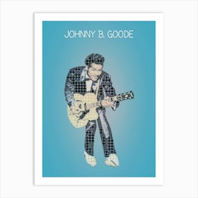 Johnny B Goode Chuck Berry Art Print