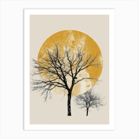 Trees In The Moonlight Art Print