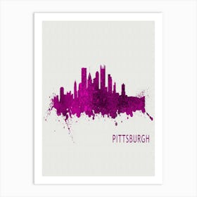 Pittsburgh Pennsylvania City Purple Art Print