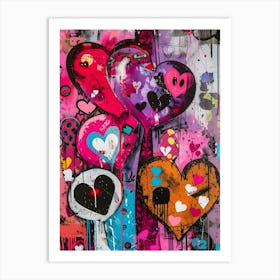 'Love Hearts' Art Print