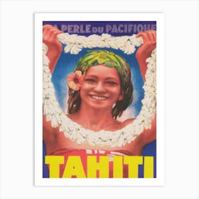 Tahiti Vintage Travel Poster Art Print