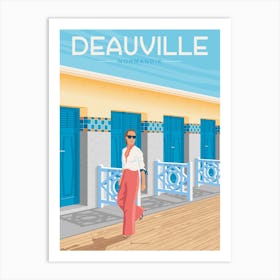 Deauville Normandy France - Les Planches Travel Posters Art Print