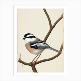 Carolina Chickadee Illustration Bird Art Print