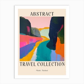 Abstract Travel Collection Poster Phuket Thailand 1 Art Print