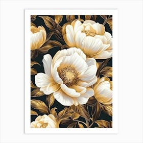 William Morris Prints White Flowers William Morris Exhibition Print Yellow Gold Poster Vintage Full Art Print