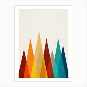 Mcm Abstract Landscape Mountains Art Print