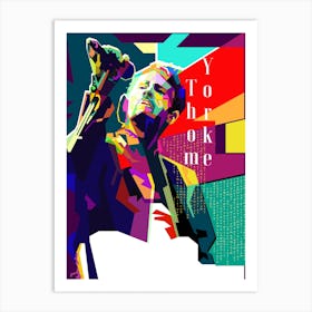 Thom Yorke Guitarist Pop Art Wpap Art Print