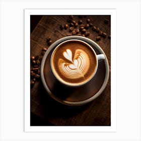 Coffee Latte Art Art Print