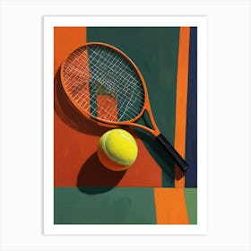 Tennis Racket And Ball 4 Art Print