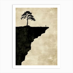 Lone Tree On The Cliff Art Print