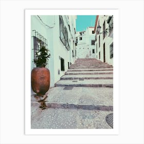 Stairs In The Old Town of Altea Art Print