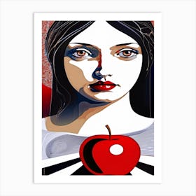 Snow White - Red Apple Art Print