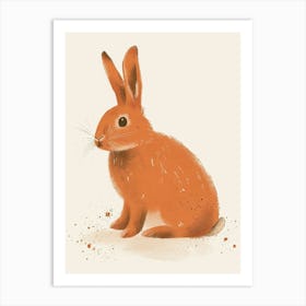 Cinnamon Rabbit Nursery Illustration 3 Art Print