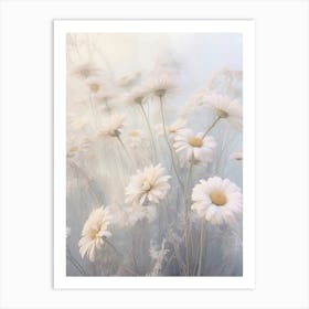 Frosty Botanical Gerbera Daisy 1 Art Print