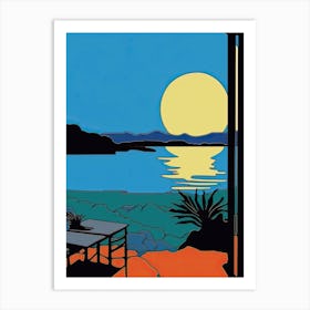 Minimal Design Style Of Ibiza, Spain 1 Art Print