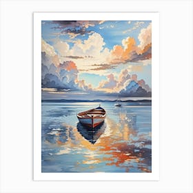 Sunset Boat Art Print