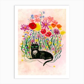 In The Meadow Flowers Art Print