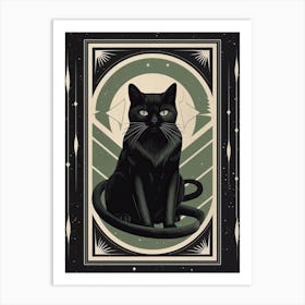 The World, Black Cat Tarot Card 3 Art Print